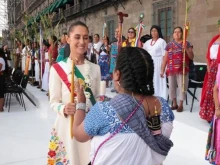 Among the various ceremonies at the inauguration of the first female Mexican president, Claudia Scheinbaum, in the capital city’s Constitution Plaza — commonly known as Zócalo — a group of Indigenous women performed a “sacred ceremony.”