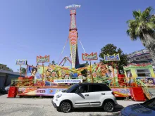 Pope Francis traveled to Ostia, a seaside town not far from Rome, on July 31, 2024, to greet Sister Geneviève Jeanningros and the employees of the Summer Park Festival at Luna Park.