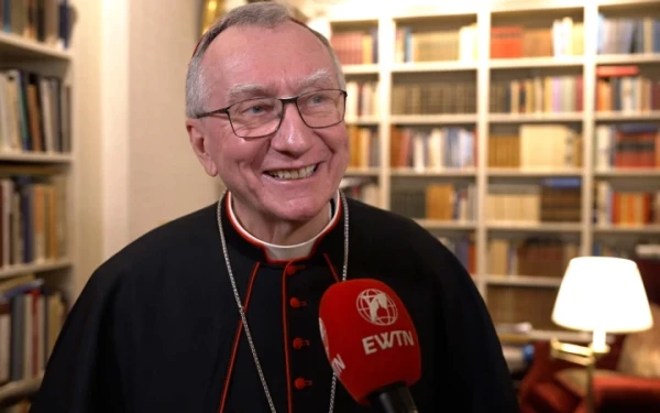 Kardinal Pietro Parolin govori za EWTN News u Oslu, Norveška, 17. siječnja 2025. Fabio Gonella / EWTN News