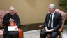 Vatican Secretary of State Cardinal Pietro Parolin meets with Cuba President Miguel Díaz-Canel on June 20, 2023, at the Vatican.