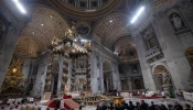 Pope Francis celebrates Mass in honor of the Virgin of Guadalupe at St. Peter’s Basilica on Dec. 12, 2024.