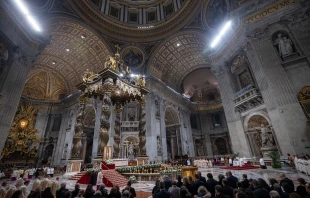 Pope Francis celebrates Mass in honor of the Virgin of Guadalupe at St. Peter’s Basilica on Dec. 12, 2024. Credit: Daniel Ibáñez/EWTN News