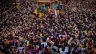 Filipino Catholic devotees jostle one another to touch the Black Nazarene during its annual procession on Jan. 9, 2025, in Manila, Philippines. The feast of the Black Nazarene is attended by millions of barefoot devotees and happens every Jan. 9.