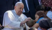 Pope Francis blesses children at the Irmas Alma School in Timor-Leste on Tuesday, Sept. 10, 2024