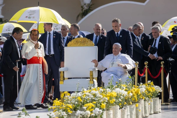 Pope Francis celebrates Mass at the Esplanade of Taci Tolu in Dili, Timor-Leste, Tuesday, Sept. 10, 2024. Credit: Daniel Ibáñez/CNA