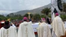 Pilgrims from different parts of the country walked 17 miles to the shrine of St. Teresa of the Andes, where the archbishop of Santiago, Fernando Chomali, offered the Eucharist.