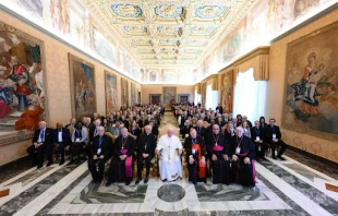 Pope Francis with the Pontifical Academy for Life on Feb. 20, 2023. Credit: Vatican Media