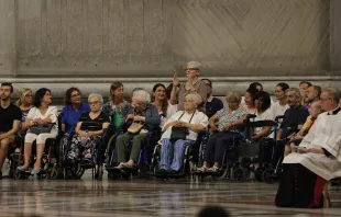Some 6,000 grandparents and other older people attended the papal Mass in St. Peter's Basilica on July 23, 2023, for the World Day for Grandparents and the Elderly. Credit: Pablo Esparza/EWTN