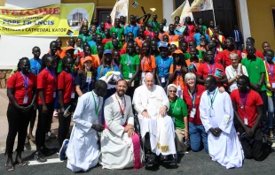 Pope Francis met young people and adults from the Diocese of Rumbek in Juba, South Sudan on Feb. 4, 2023. Vatican Media.