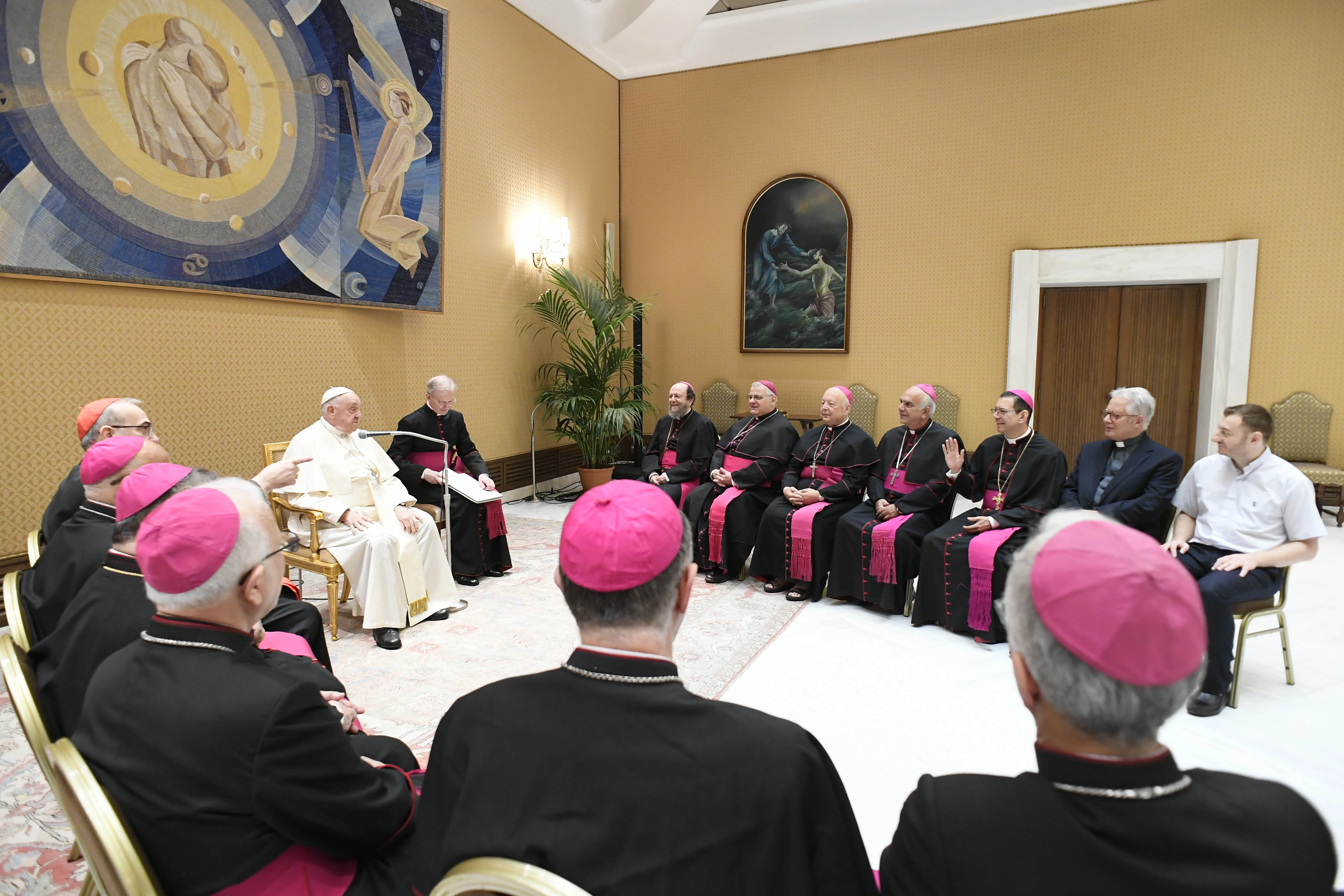 Pope Francis meets with the bishops of the Arabian region on Aug. 28, 2024, at the Vatican.?w=200&h=150