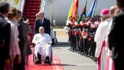 Pope Francis arrives in East Timor on Sept. 9, 2024.