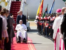 Pope Francis arrives in East Timor on Sept. 9, 2024.