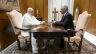 Pope Francis meets with Cuban President Miguel Díaz-Canel on June 20, 2023, at the Vatican.