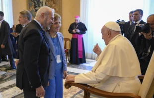 Pope Francis meets with participants of Italy’s Educational Commitment Movement of Catholic Action (MIEAC) national congress on Oct. 31, 2024, at a private audience held in the Vatican. Credit: Vatican Media