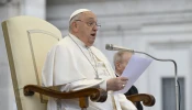 Pope Francis addresses pilgrims gathered for his Wednesday general audience on Nov. 20, 2024, in St. Peter’s Square at the Vatican.