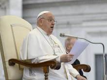 Pope Francis addresses pilgrims gathered for his Wednesday general audience on Nov. 20, 2024, in St. Peter’s Square at the Vatican.