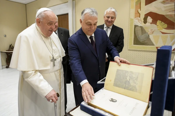 Pope Francis meets with Hungarian Prime Minister Viktor Orbán on Dec. 4, 2024, at the Vatican. Credit: Vatican Media