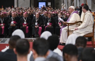 On the eve of the second session of the Synod on Synodality, Pope Francis said on Tuesday, Oct. 1, 2024, that the Catholic Church must first acknowledge its sins and ask for forgiveness before it can be credible in carrying out the mission Jesus Christ entrusted to his Church. Credit: Vatican Media