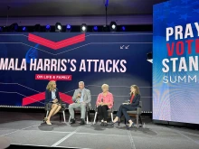 Mark Houck and other pro-life activists share the severe suffering they have experienced due to the pro-abortion policies of the Biden-Harris administration at the Pray Vote Stand Summit in Washington, D.C., on Friday, Oct. 4, 2024.