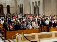 Catholics join in prayer for the 2019 International Week of Prayer and Fasting at the Basilica of the National Shrine of the Immaculate Conception in Washington, D.C.