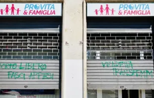 Three attacks against the Rome headquarters of the Italian pro-life center Pro Vita & Famiglia have taken place in the last month alone. Credit: Pro Vita & Famiglia
