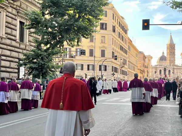 Kardinali, biskupi, svećenici, redovnice i obitelji koračali su zajedno u jednosatnoj procesiji pjevajući pjesme i moleći molitve.  Zasluge: Courtney Mares / Katolička novinska agencija