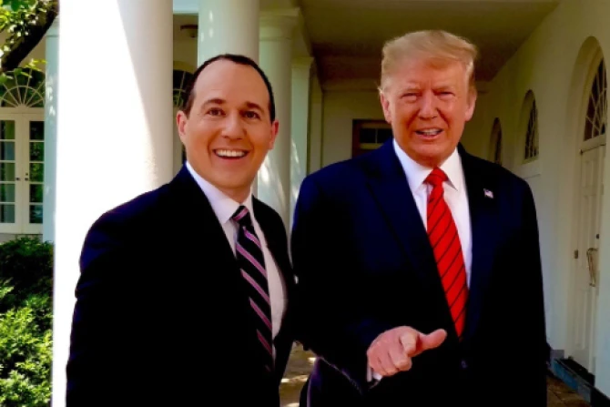 Raymond Arroyo and President Donald Trump