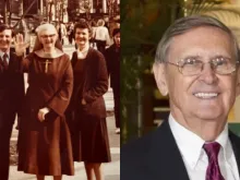 Richard DeGraff (at left, next to Mother Angelica in early 1981, and at right) played a key role in getting EWTN off the ground.