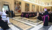 Pope Francis meets with members of the Commission of the Bishops’ Conferences of the European Union (COMECE) on March 23, 2023.