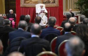 Pope Francis spoke at the opening of the 94th judicial year of the Vatican City State tribunal on Feb. 25, 2023. Vatican Media