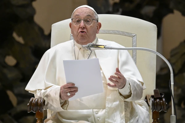 The pope addresses pilgrims during his general audience in the Vatican's Paul VI Hall, Wednesday, Jan. 29, 2025. Credit: Vatican Media