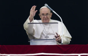 Pope Francis delivers his Angelus address in St. Peter's Square on Jan. 15, 2023. Vatican Media