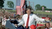 President Ronald Reagan speaks at a Polish festival held outside the National Shrine of Our Lady of Czestochowa on Sept. 9, 1984.