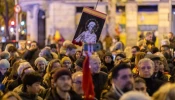 A crowd prays the rosary in Madrid, Spain, on the solemnity of the Immaculate Conception, patron saint of Spain, Dec. 8, 2023.