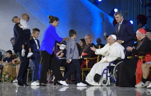 Rome - June 22, 2022: Day one of the World Meeting of Families with Pope Francis during the Festival of Families. Vatican Media