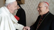 Pope Francis with Cardinal Sako in 2020.