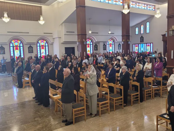 Sunday mass at the Maronite Church of Jish, an Israeli-Arab village in northern Israel, a few kilometers from the Lebanese border. “We pray for everyone because every person is created in the image of God,” Father Sandy Habib, the parish priest, told CNA. “God, who is love, loves every person and wants us to love as He loves.” Photo: Photo courtesy of Sandy's father Habib.