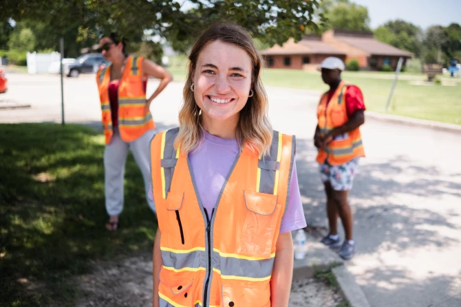 Sarah Richardson, a sidewalk counselor with Coalition Life in Carbondale, Illinois.