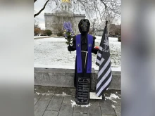 The city of Concord, New Hampshire, which is the state capital, issued a permit for a Satanic display, pictured here before it was reportedly vandalized.