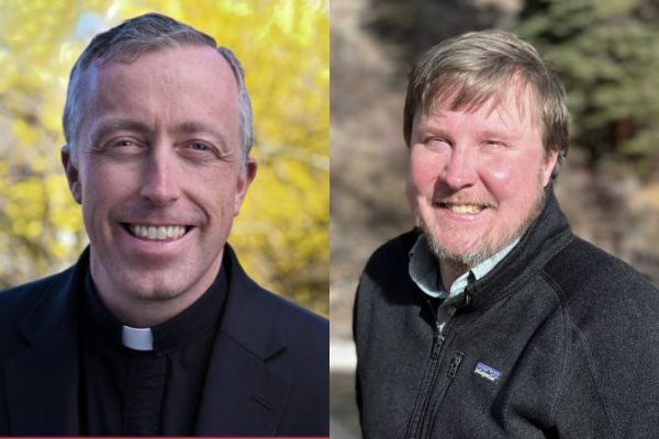 Father Matthew Schneider (left) and Allen Obie John Smith. Credit: Daughters of St. Paul/Father Matthew Schneider; Jessica Smith