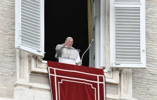 Pope Francis delivers the Angelus address on Jan. 8, 2023. Vatican Media