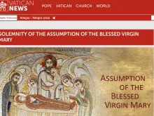 On the Vatican website, the Holy See’s communications department used a picture of a Rupnik mosaic of the dormition of Mary at the top of an article for the solemnity of the Assumption of Mary on Aug. 15, 2024.