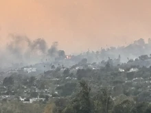 A view of the November 2024 Mountain Fire taken from Padre Serra Parish in Ventura County, California.