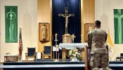 Team Saint Paul schedules frequent adoration for soldiers at Fort Campbell, Kentucky.