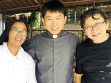 Father Paul Goo, center, is pictured during a missions trip to the Philippines in 2017. He will serve in the Vatican's Secretariat of State beginning in January 2025. Goo is pastor of Christ the Redeemer Parish in West Vancouver, British Columbia, Canada.