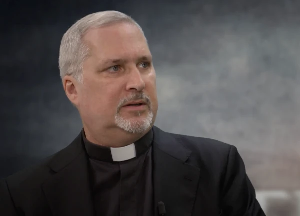 Father Philip Larrey, a professor of philosophy at Boston College who previously served as dean of the philosophy department at the Pontifical Lateran University in Rome, during an appearance on EWTN's "Vaticano" program. Credit: Vaticano/EWTN