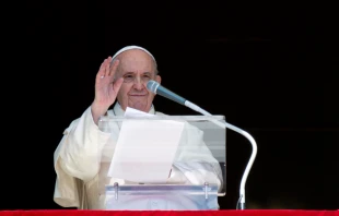 Pope Francis delivers his Angelus address at the Vatican, Oct. 10, 2021. Vatican Media.