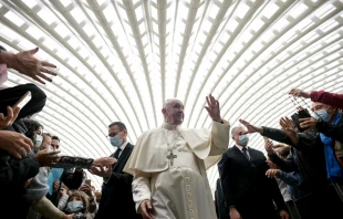 Pope Francis’ general audience in the Paul VI Hall at the Vatican, Oct. 20, 2021. Vatican Media.