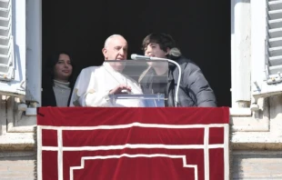 Pope Francis speaks after delivering his Angelus address at the Vatican, Nov. 21, 2021. Vatican Media.