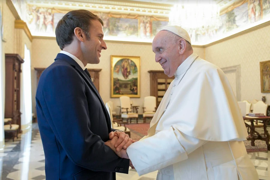 Pope Francis Meets French President Macron At The Vatican | Catholic ...